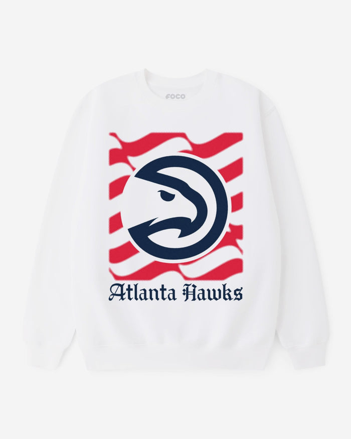 Atlanta Hawks American Heritage Wordmark Crew Neck Sweatshirt FOCO S - FOCO.com