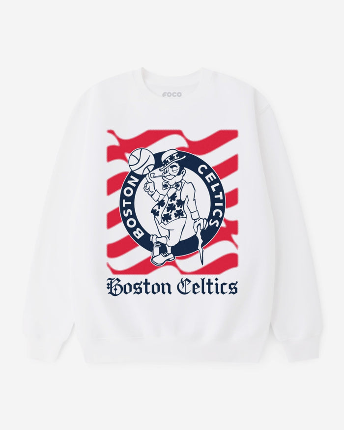 Boston Celtics American Heritage Wordmark Crew Neck Sweatshirt FOCO S - FOCO.com