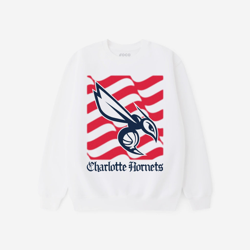 Charlotte Hornets American Heritage Wordmark Crew Neck Sweatshirt FOCO S - FOCO.com