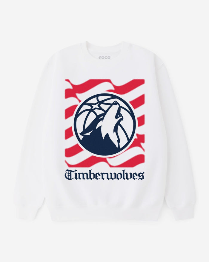 Minnesota Timberwolves American Heritage Wordmark Crew Neck Sweatshirt FOCO S - FOCO.com