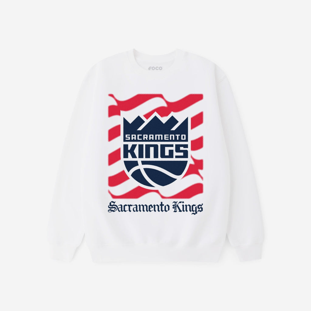 Sacramento Kings American Heritage Wordmark Crew Neck Sweatshirt FOCO S - FOCO.com