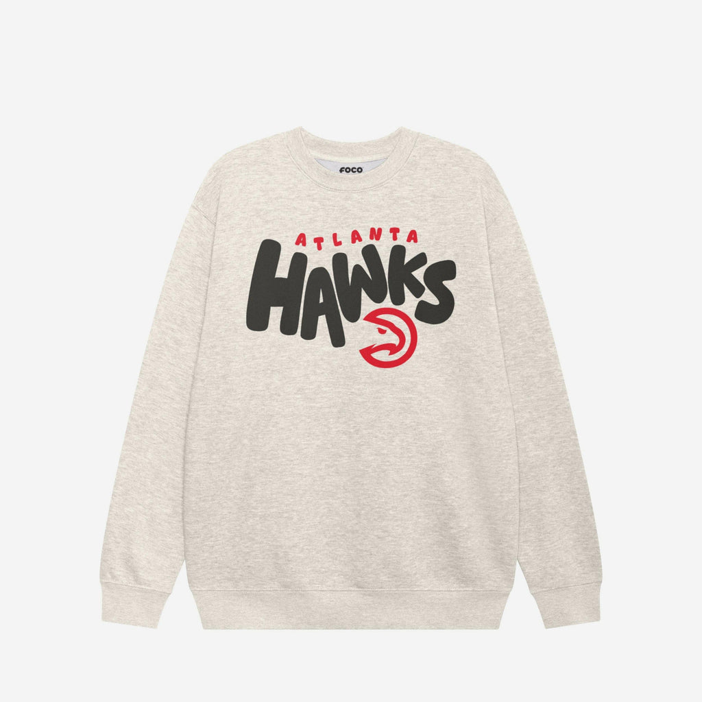 Atlanta Hawks Bubble Crew Neck Sweatshirt FOCO S - FOCO.com