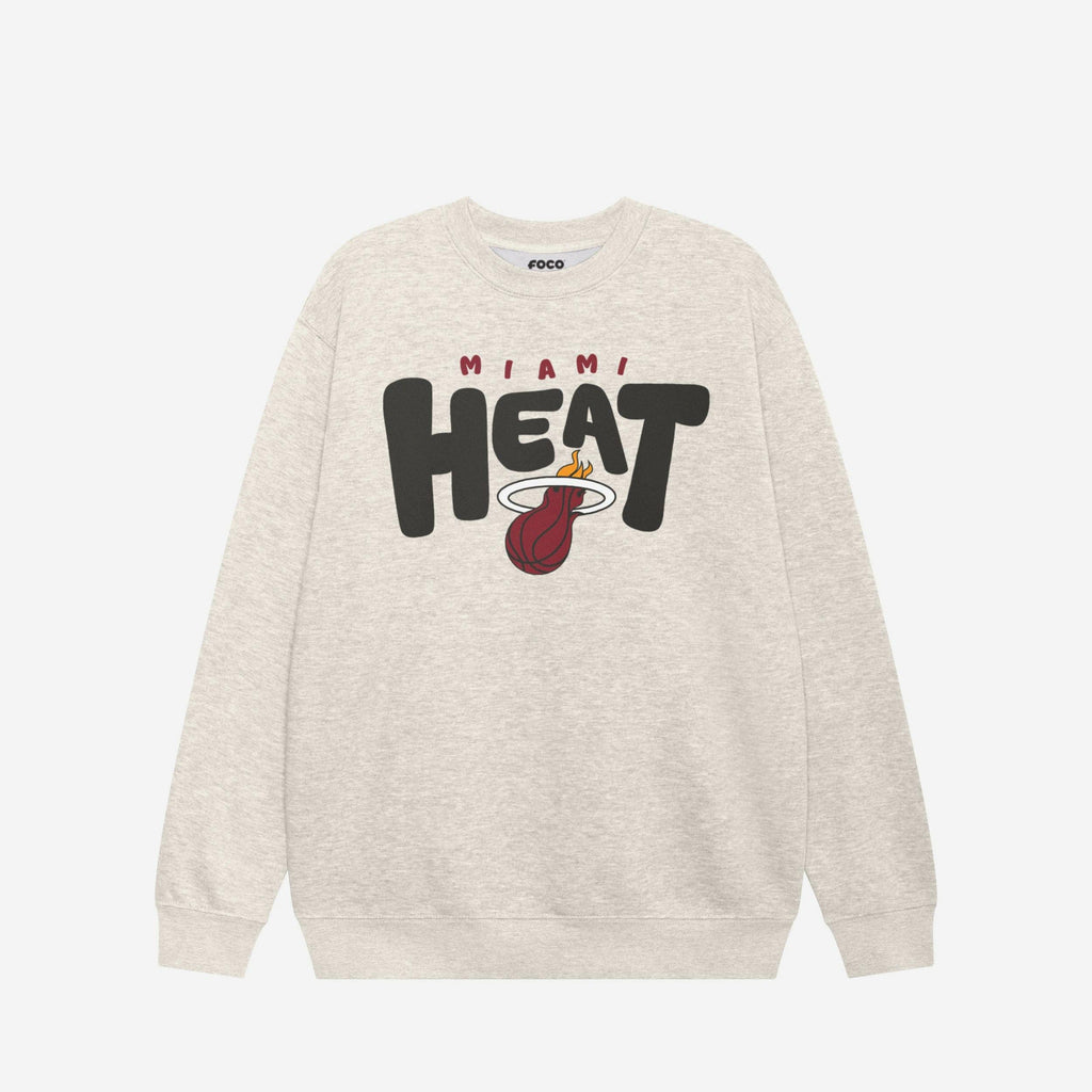 Miami Heat Bubble Crew Neck Sweatshirt FOCO S - FOCO.com
