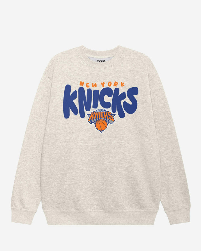 New York Knicks Bubble Crew Neck Sweatshirt FOCO S - FOCO.com