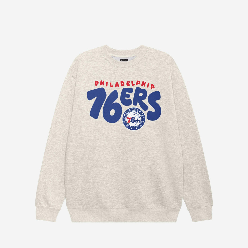 Philadelphia 76ers Bubble Crew Neck Sweatshirt FOCO S - FOCO.com