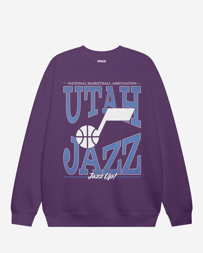 Utah Jazz Diamond Dynasty Crew Neck Sweatshirt FOCO S - FOCO.com