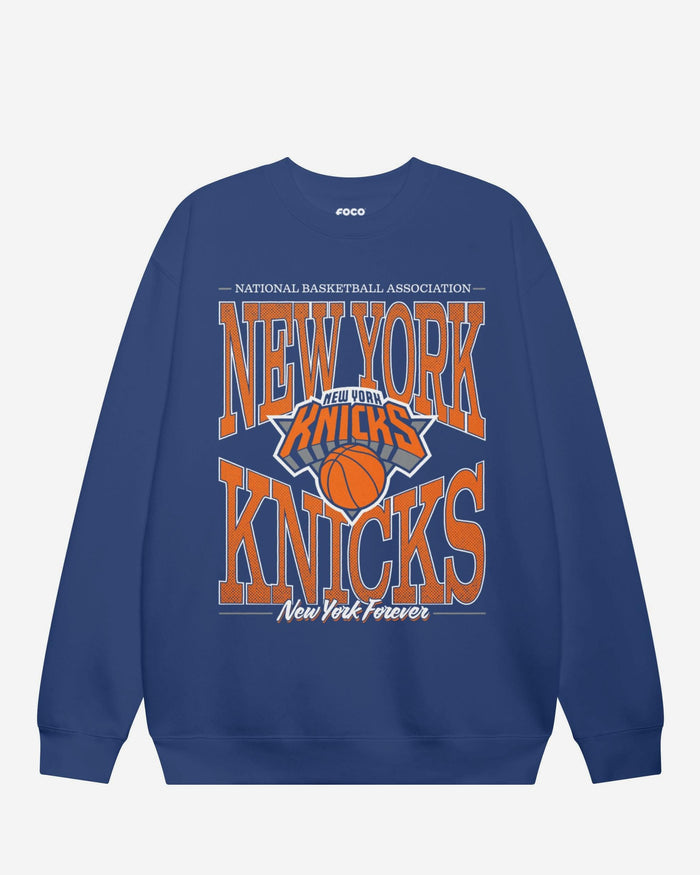 New York Knicks Diamond Dynasty Crew Neck Sweatshirt FOCO S - FOCO.com