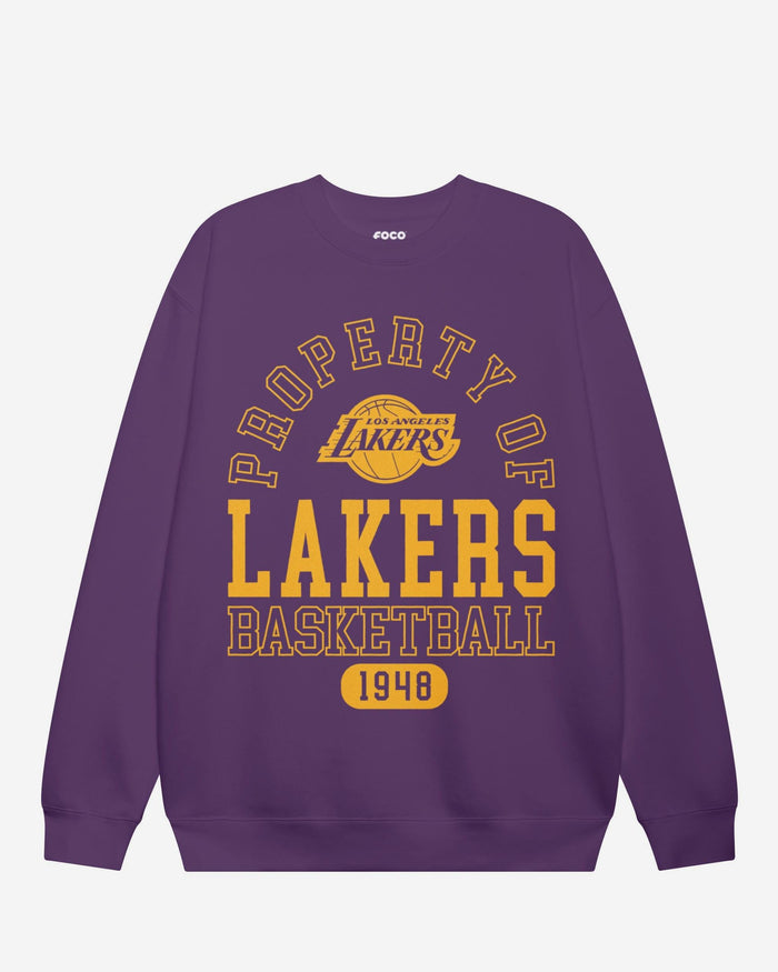 Los Angeles Lakers Property Of Crew Neck Sweatshirt FOCO S - FOCO.com