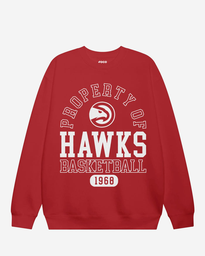 Atlanta Hawks Property Of Crew Neck Sweatshirt FOCO S - FOCO.com