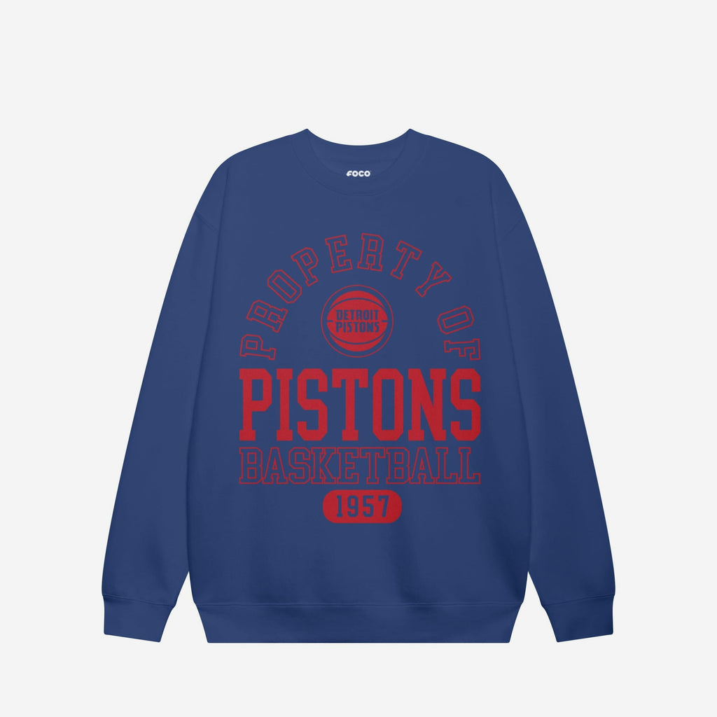 Detroit Pistons Property Of Crew Neck Sweatshirt FOCO S - FOCO.com