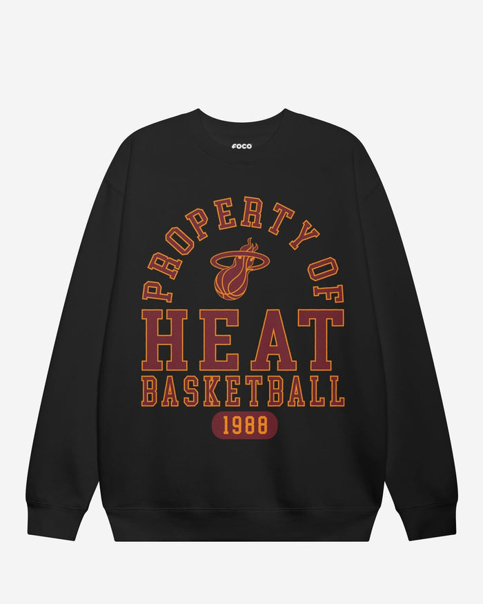 Miami Heat Property Of Crew Neck Sweatshirt FOCO S - FOCO.com
