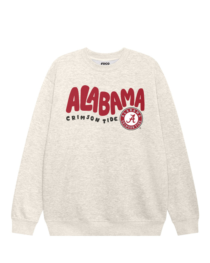 Alabama Crimson Tide Bubble Crew Neck Sweatshirt FOCO S - FOCO.com