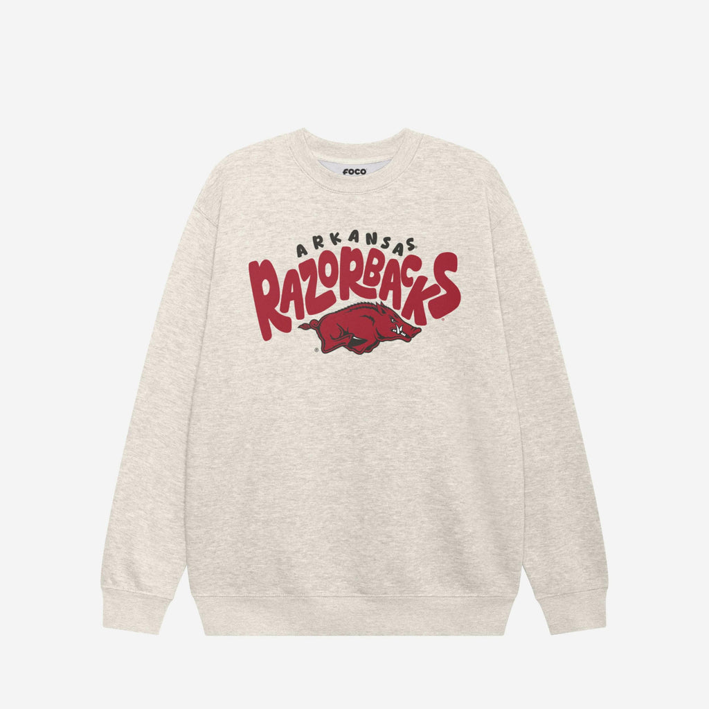 Arkansas Razorbacks Bubble Crew Neck Sweatshirt FOCO S - FOCO.com
