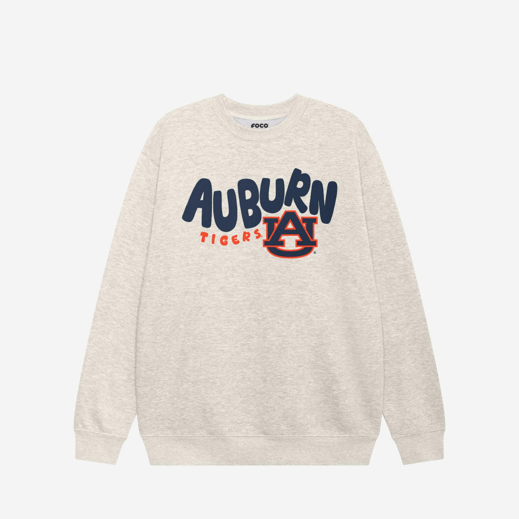 Auburn Tigers Bubble Crew Neck Sweatshirt FOCO S - FOCO.com