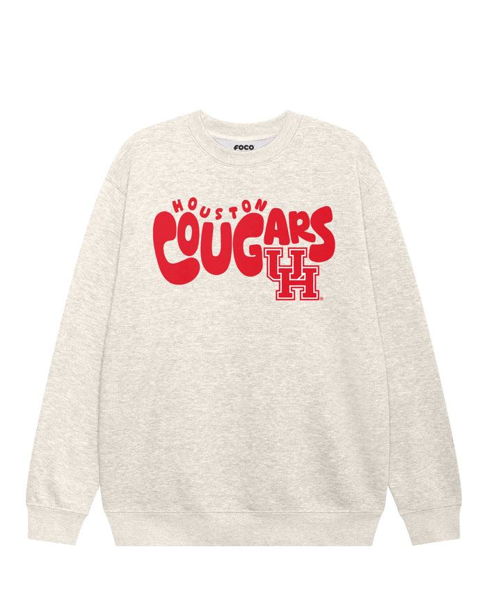 Houston Cougars Bubble Crew Neck Sweatshirt FOCO S - FOCO.com