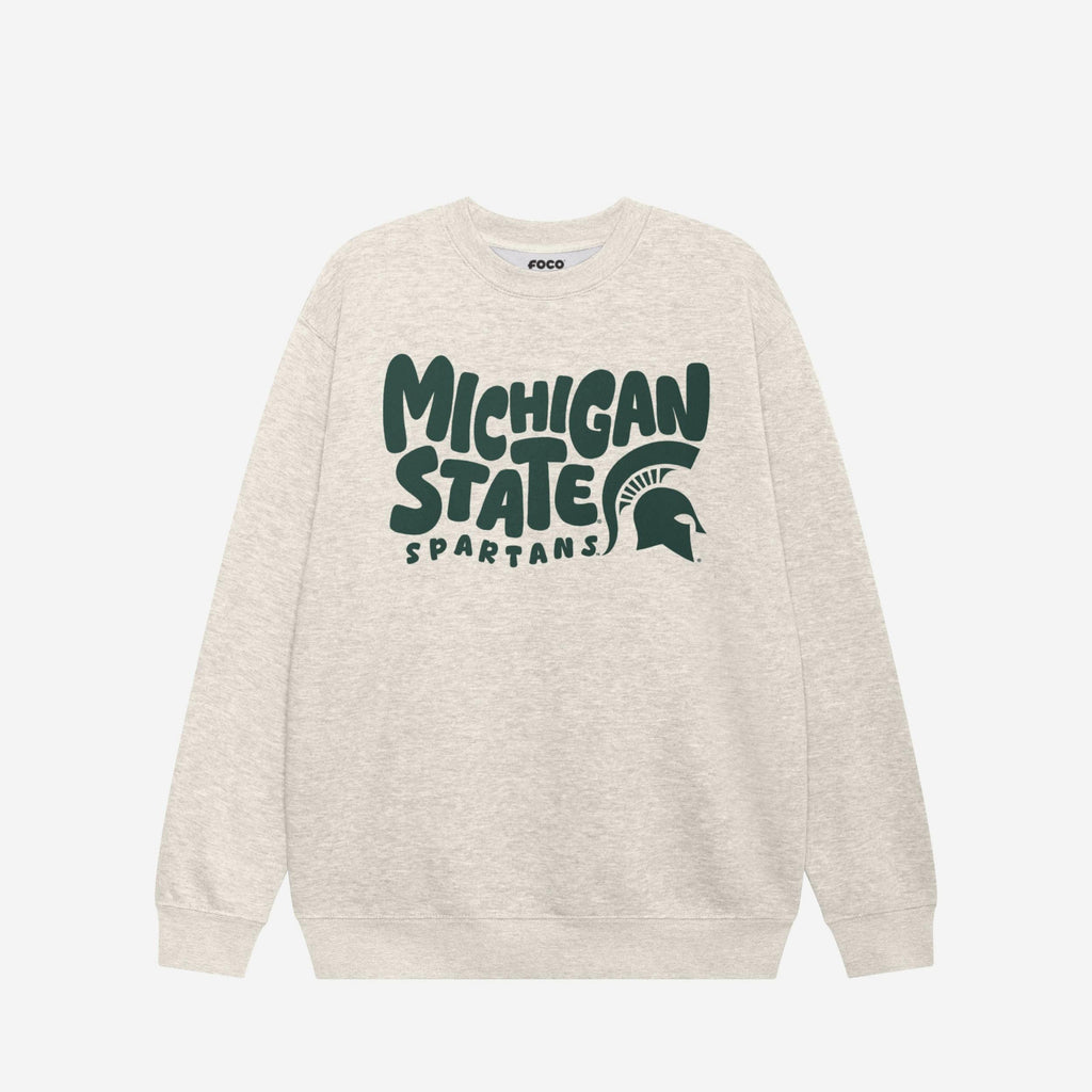Michigan State Spartans Bubble Crew Neck Sweatshirt FOCO S - FOCO.com