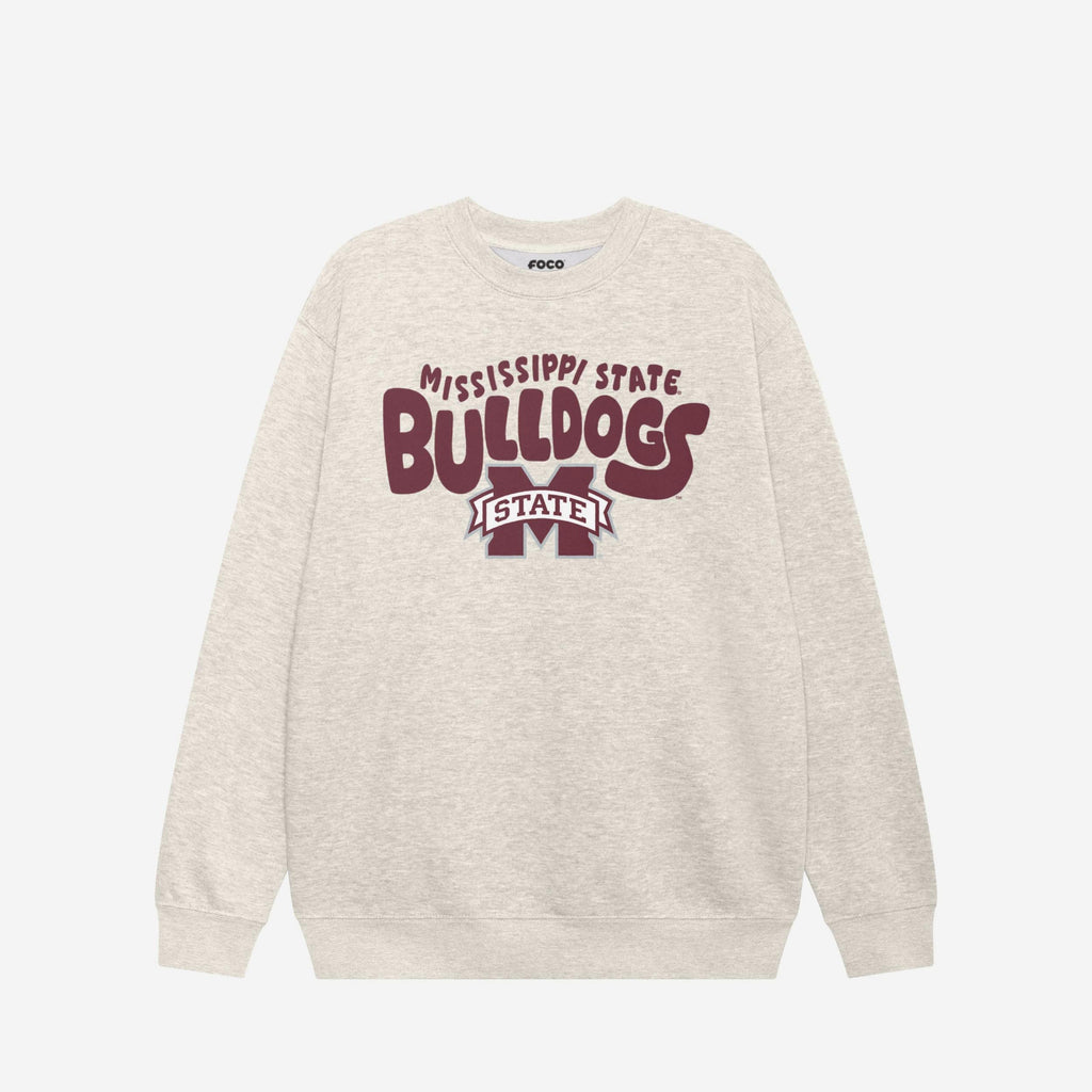 Mississippi State Bulldogs Bubble Crew Neck Sweatshirt FOCO S - FOCO.com