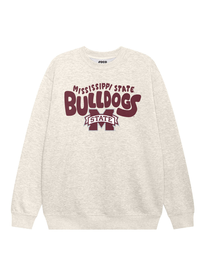 Mississippi State Bulldogs Bubble Crew Neck Sweatshirt FOCO S - FOCO.com