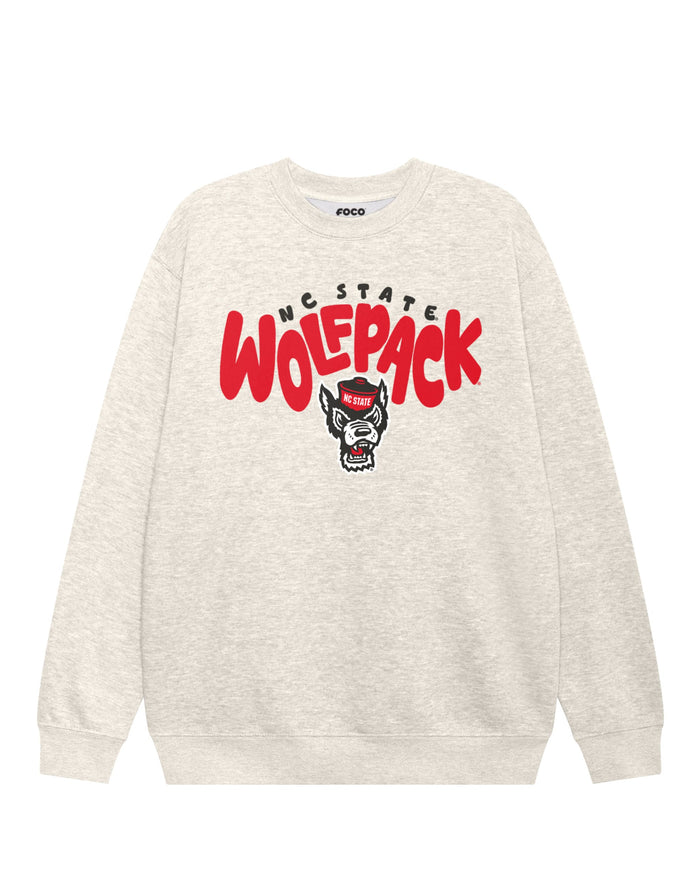 NC State Wolfpack Bubble Crew Neck Sweatshirt FOCO S - FOCO.com