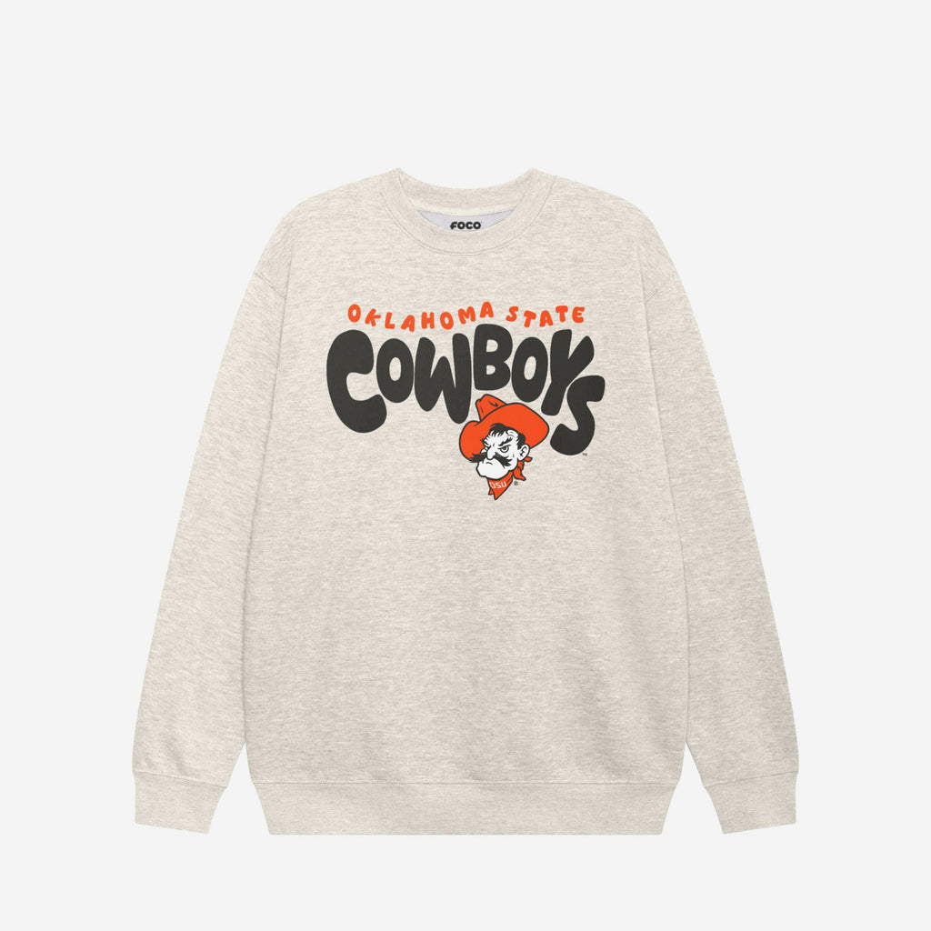 Oklahoma State Cowboys Bubble Crew Neck Sweatshirt FOCO S - FOCO.com