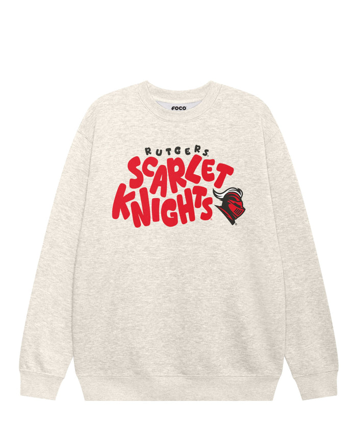 Rutgers Scarlet Knights Bubble Crew Neck Sweatshirt FOCO S - FOCO.com