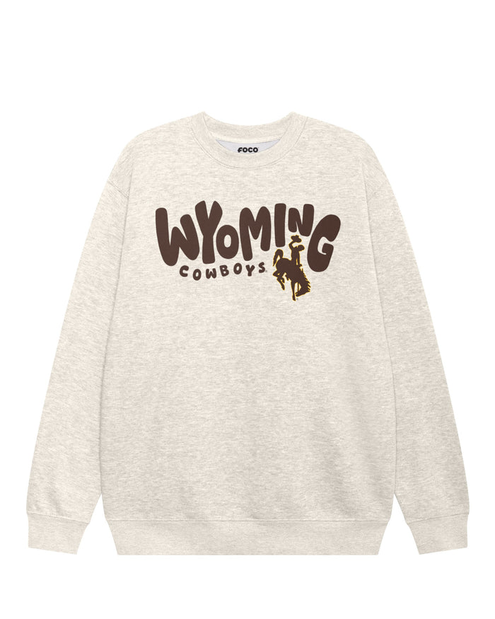 Wyoming Cowboys Bubble Crew Neck Sweatshirt FOCO S - FOCO.com