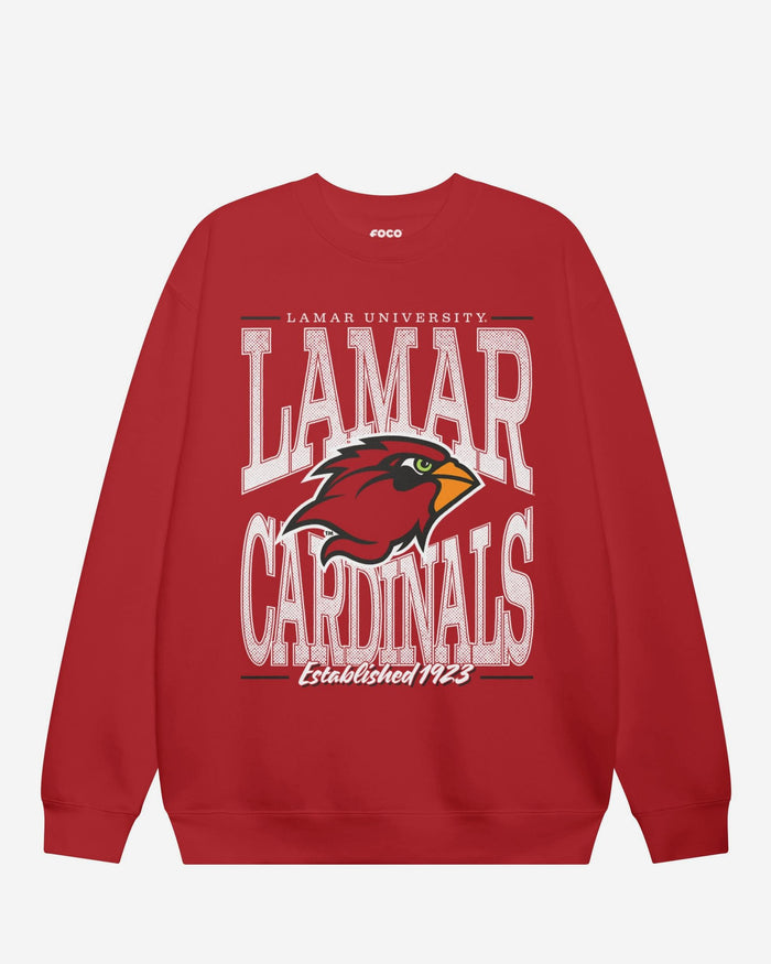 Lamar Cardinals Diamond Dynasty Crew Neck Sweatshirt FOCO S - FOCO.com