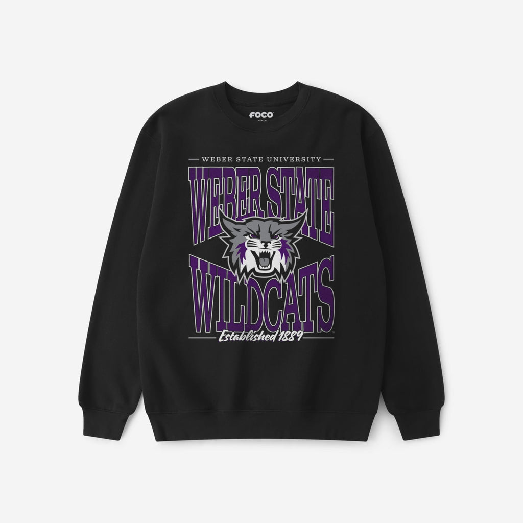 Weber State Wildcats Diamond Dynasty Crew Neck Sweatshirt FOCO S - FOCO.com