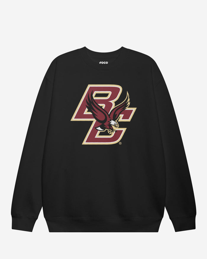 Boston College Eagles Primary Logo Crew Neck Sweatshirt FOCO Black S - FOCO.com