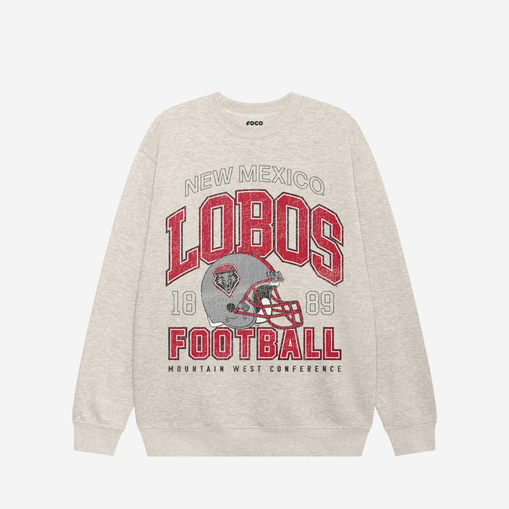New Mexico Lobos Varsity Crew Neck Sweatshirt FOCO S - FOCO.com