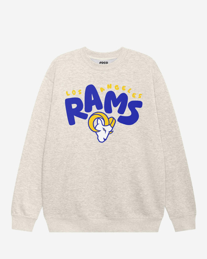 Los Angeles Rams Bubble Crew Neck Sweatshirt FOCO S - FOCO.com