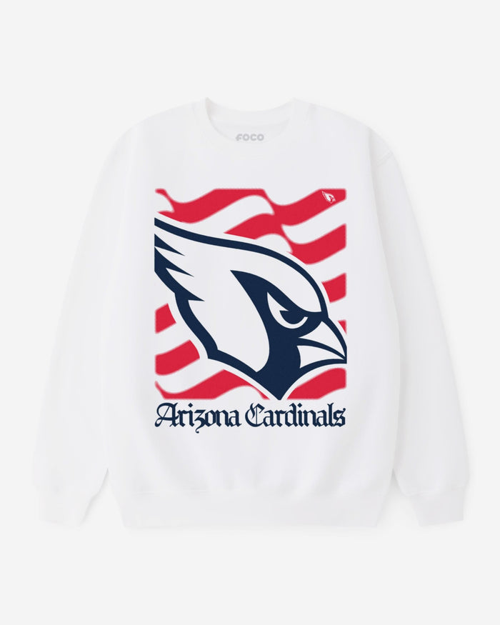 Arizona Cardinals American Heritage Wordmark Crew Neck Sweatshirt FOCO S - FOCO.com