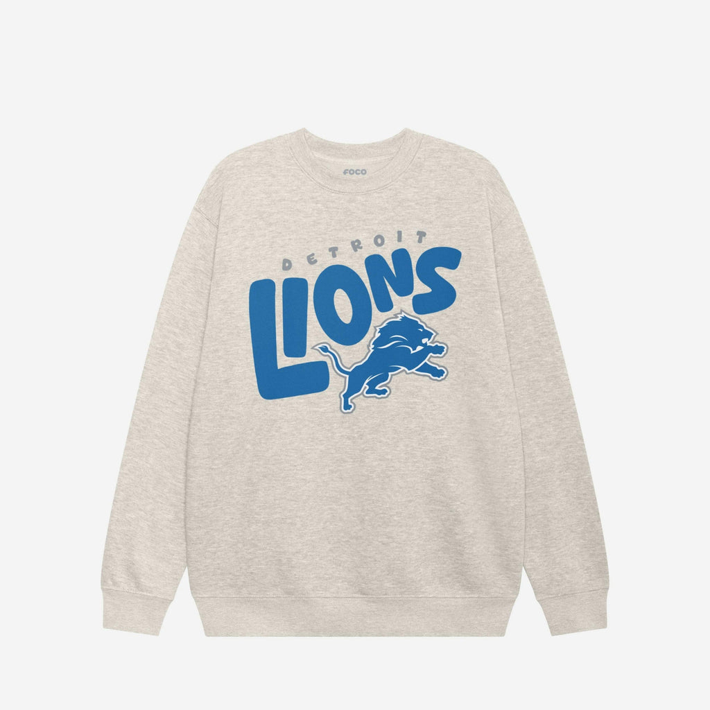 Detroit Lions Bubble Crew Neck Sweatshirt FOCO S - FOCO.com