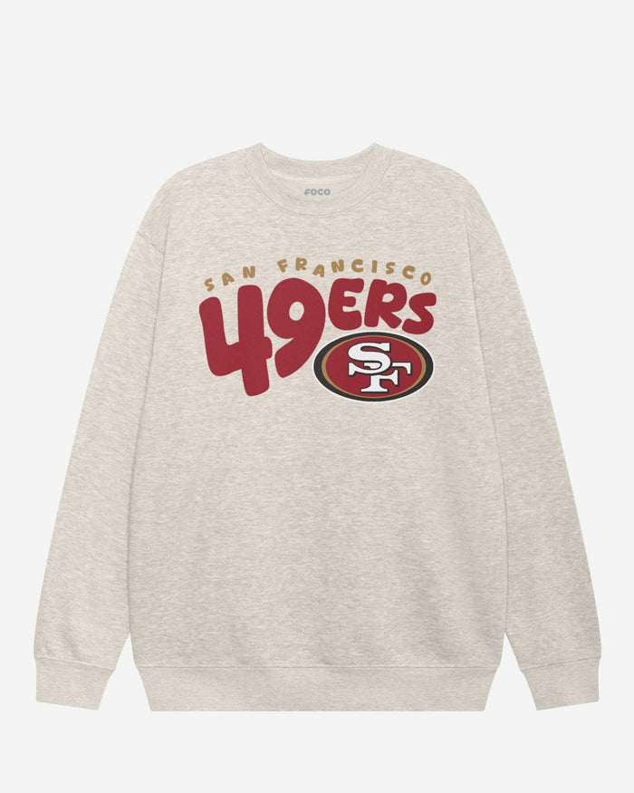 San Francisco 49ers Bubble Crew Neck Sweatshirt FOCO S - FOCO.com