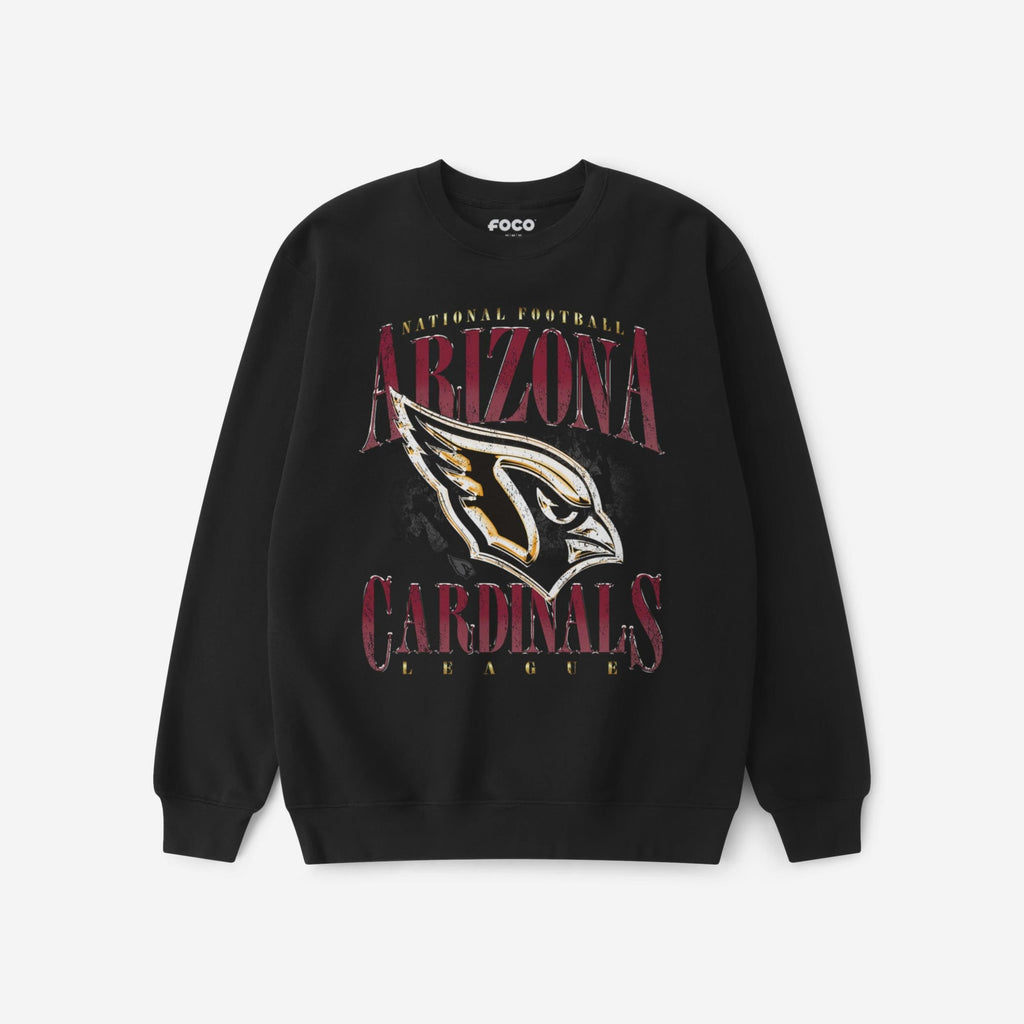 Arizona Cardinals Chrome Stack Crew Neck Sweatshirt FOCO S - FOCO.com