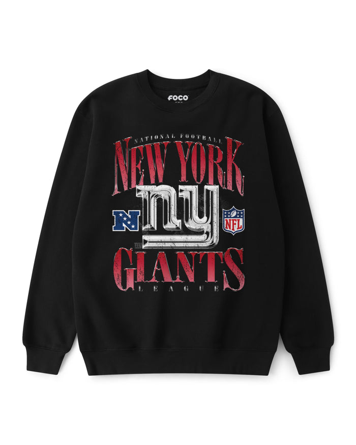 New York Giants Chrome Stack Crew Neck Sweatshirt