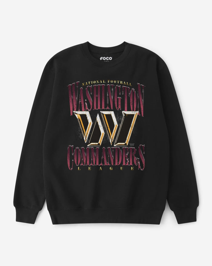 Washington Commanders Chrome Stack Crew Neck Sweatshirt FOCO S - FOCO.com