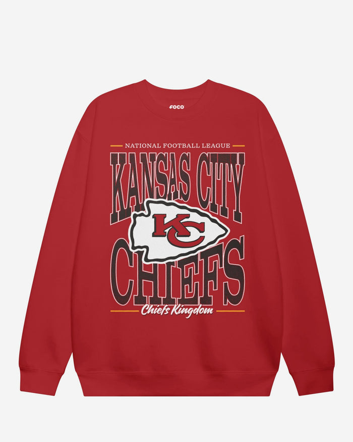Kansas City Chiefs Diamond Dynasty Crew Neck Sweatshirt FOCO S - FOCO.com