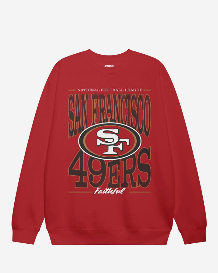 San Francisco 49ers Diamond Dynasty Crew Neck Sweatshirt FOCO S - FOCO.com