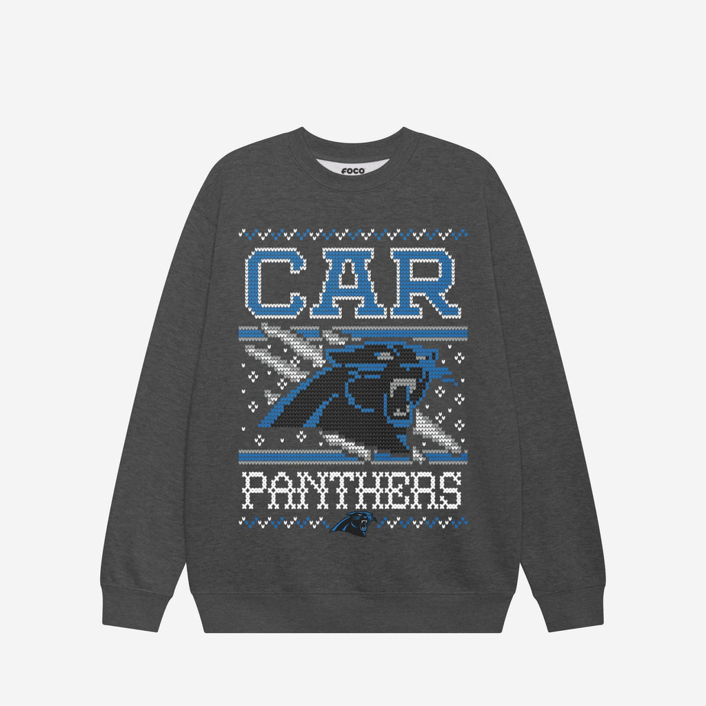 Carolina Panthers Holiday Crew Neck Sweatshirt FOCO S - FOCO.com