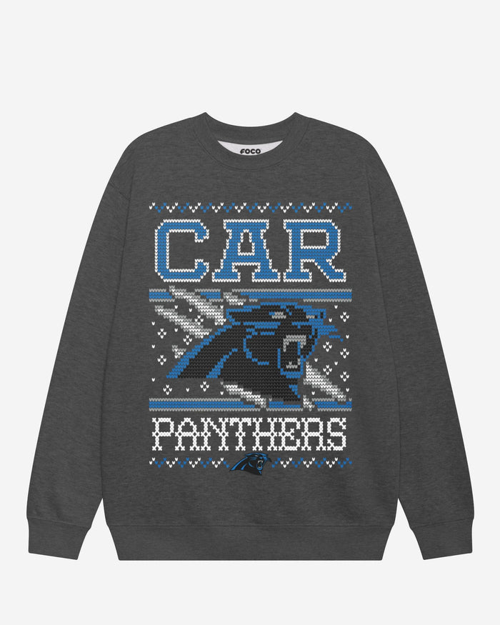 Carolina Panthers Holiday Crew Neck Sweatshirt FOCO S - FOCO.com