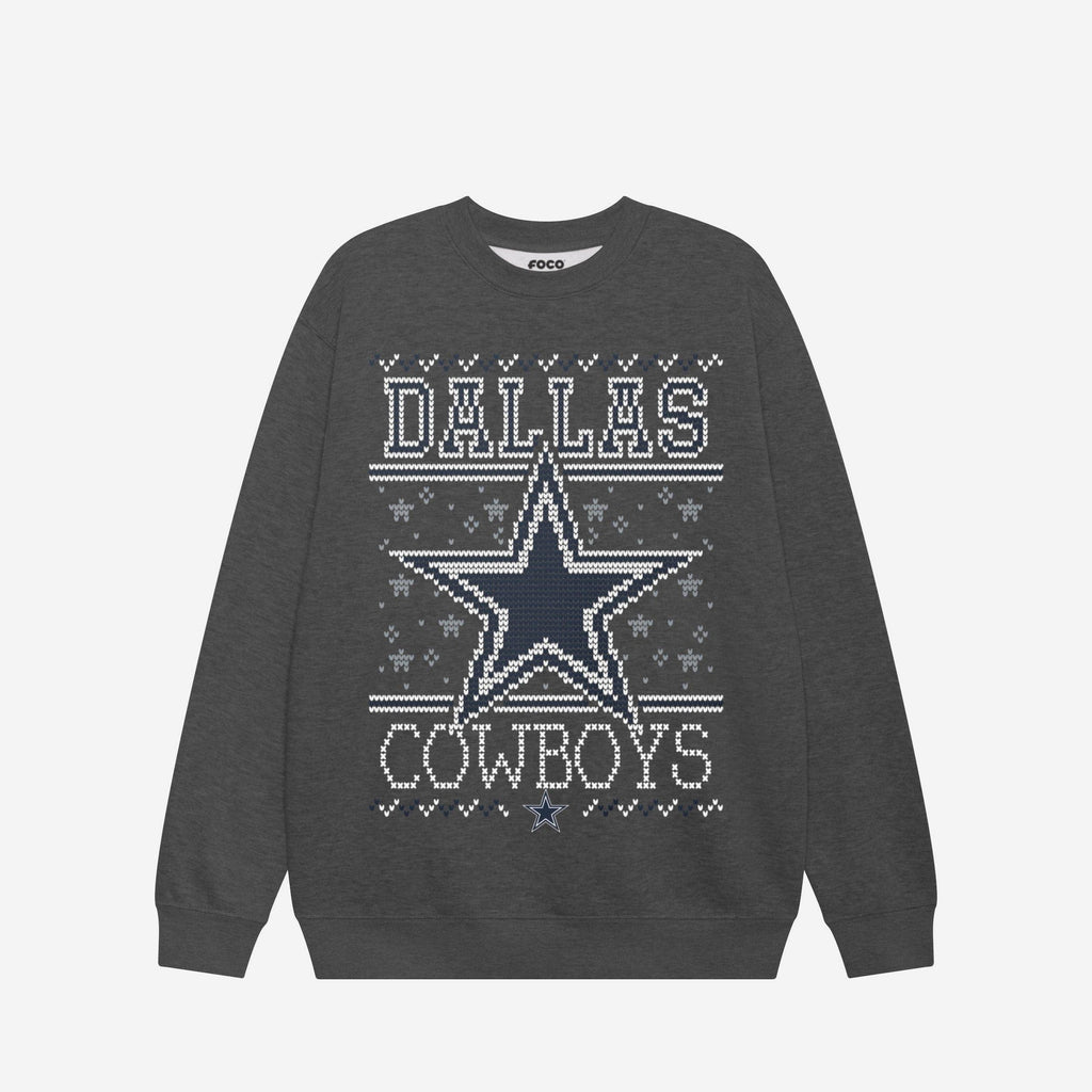Dallas Cowboys Holiday Crew Neck Sweatshirt FOCO S - FOCO.com