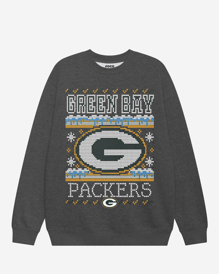 Green Bay Packers Holiday Crew Neck Sweatshirt FOCO S - FOCO.com