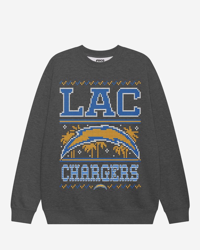 Los Angeles Chargers Holiday Crew Neck Sweatshirt FOCO S - FOCO.com