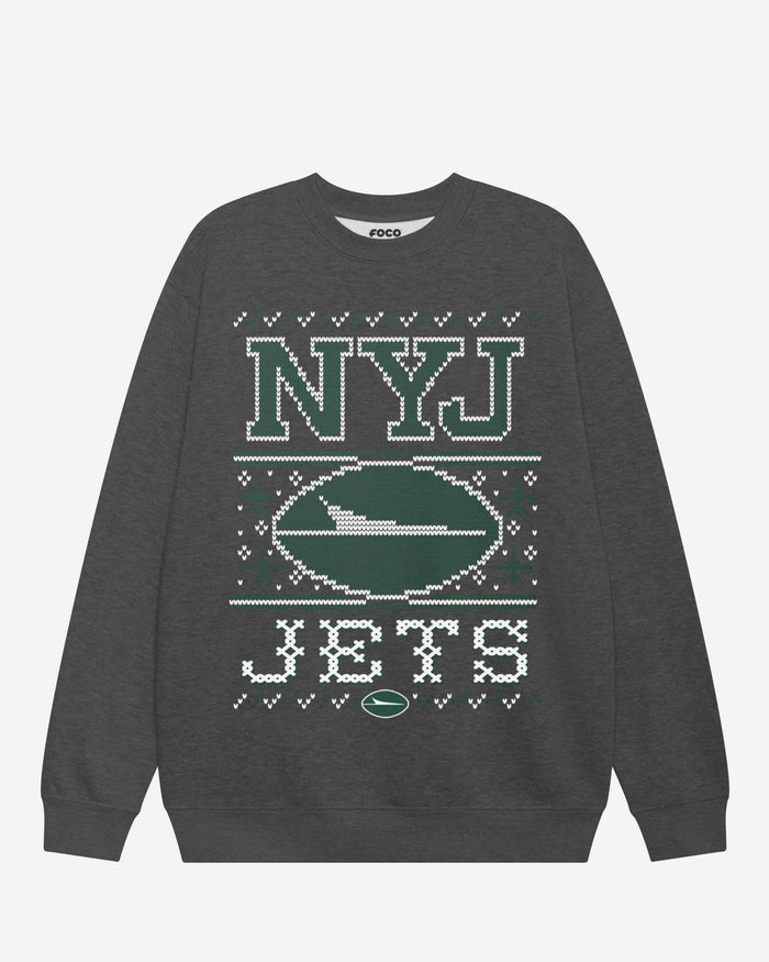 New York Jets Holiday Crew Neck Sweatshirt FOCO S - FOCO.com