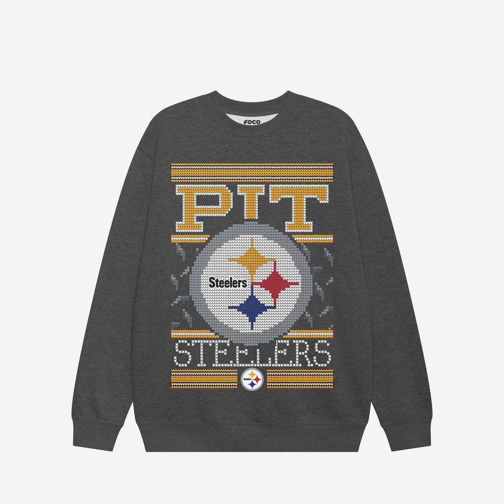 Pittsburgh Steelers Holiday Crew Neck Sweatshirt FOCO S - FOCO.com