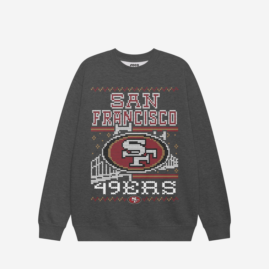 San Francisco 49ers Holiday Crew Neck Sweatshirt FOCO S - FOCO.com