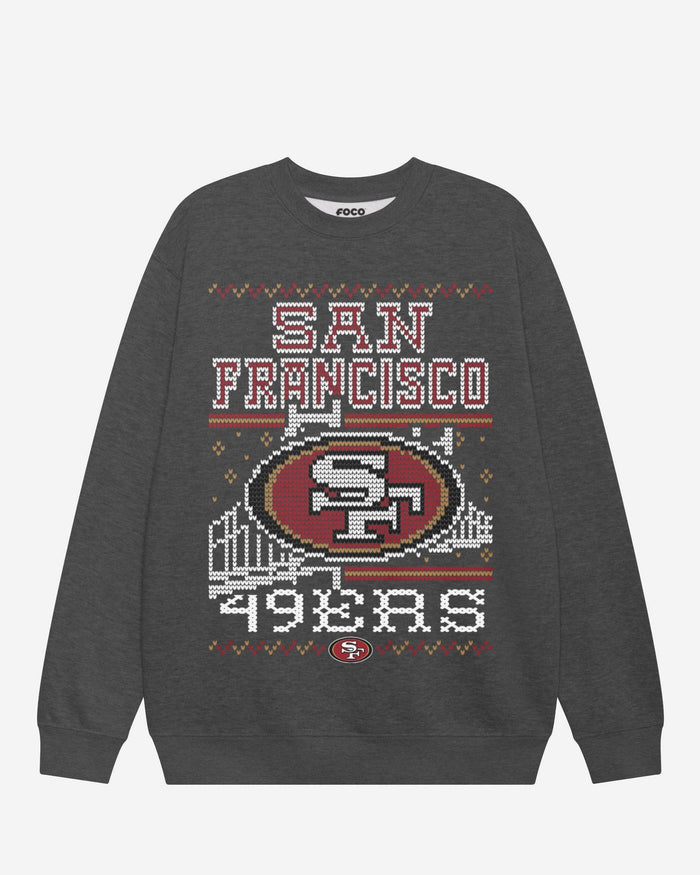 San Francisco 49ers Holiday Crew Neck Sweatshirt FOCO S - FOCO.com