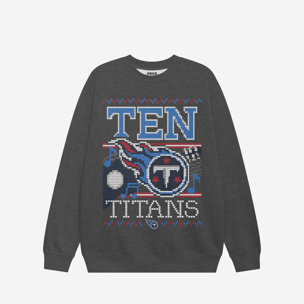 Tennessee Titans Holiday Crew Neck Sweatshirt FOCO S - FOCO.com