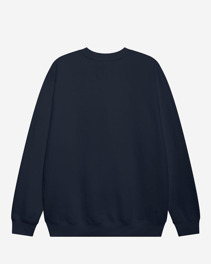 New England Patriots Primary Logo Holiday Lights Crew Neck Sweatshirt FOCO Black S - FOCO.com